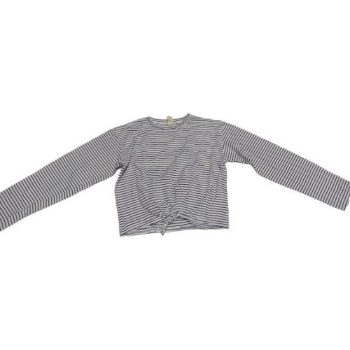 158-164-es tengerészcsíkos top jellegű pamutfelső - H&M 