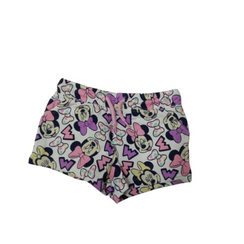 104-es fehér mintás rövidnadrág, short - Minnie Egér