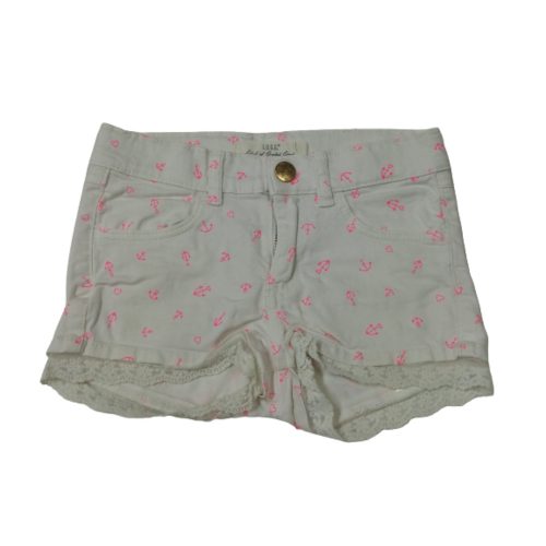 110-es rózsaszín virágos farmershort, farmer rövidnadrág - H&M