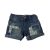 110-es kék csipkerátétes farmershort - Pony Tails