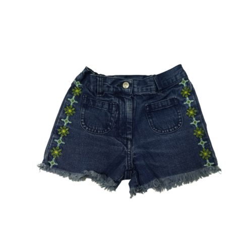 98-as kék virágos farmershort