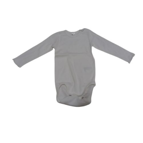 92-es fehér bordás hosszú ujjú body lánynak - H&M