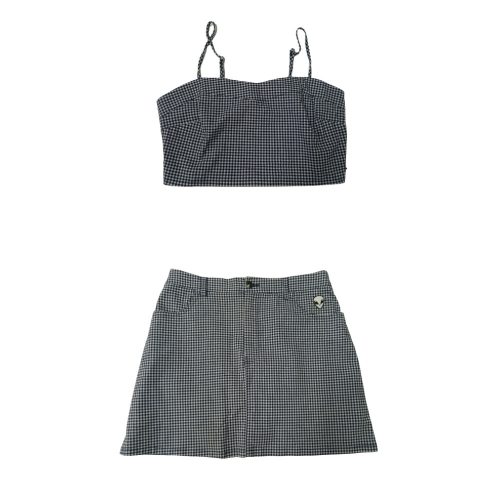 Női M-es kék-fehér aprókockás szett - Pull & Bear