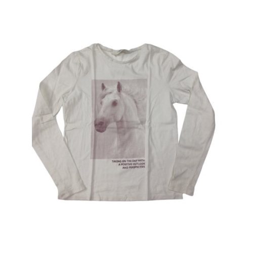 158-as fehér lovas pamutfelső - H&M