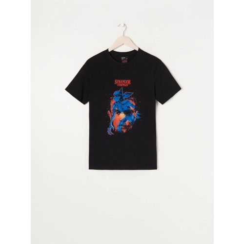 Férfi XXL-es fekete póló - Stranger Things - ÚJ