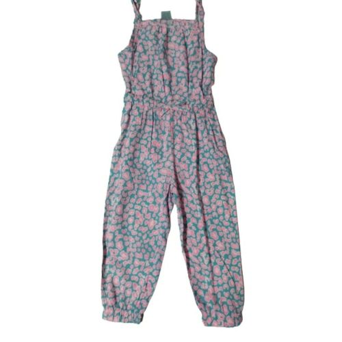 92-es kék-rózsaszín mintás playsuit, nyári overall - Kiki & Koko - ÚJ