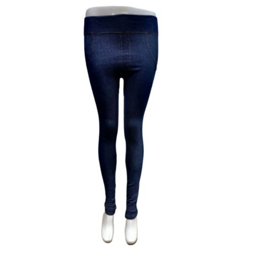 Női M-es kék farmer hatású vastagabb leggings - ÚJ