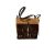 Barna lakk-velúr hatású kis női táska, ridikül, crossbody - ÚJ