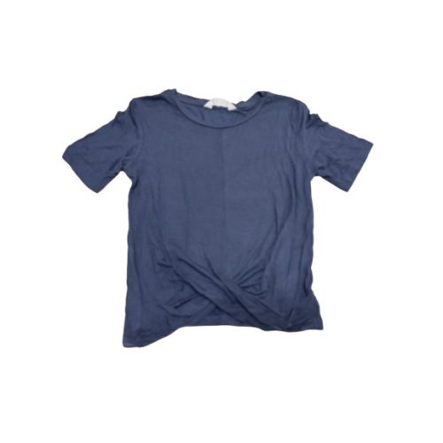 134-140-es sötétkék hasán csavart póló, top - H&M