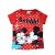 128-as piros csillogó lány póló - Minnie és Mickey egér - Disney - ÚJ
