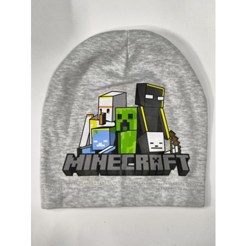 50-52 cm-es fejre szürke pamutsapka - Minecraft - ÚJ