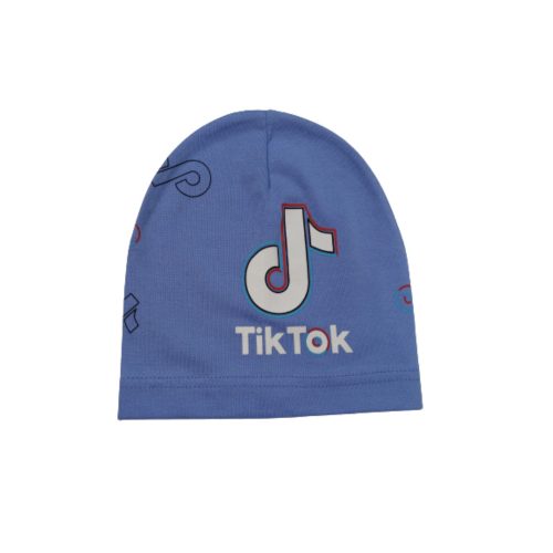 48-54 cm-es fejre kék pamutsapka - TikTok - ÚJ