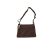 Sötétbarna lukacsos mintás női bőr válltáska, crossbody, táska, ridikül - ÚJ