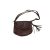 Bordós-barna visszahajtható cipzáros felsőrészű női bőr válltáska, crossbody, táska, ridikül - ÚJ
