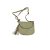 Tojáshéjszínű visszahajtható cipzáros felsőrészű női bőr válltáska, crossbody, táska, ridikül