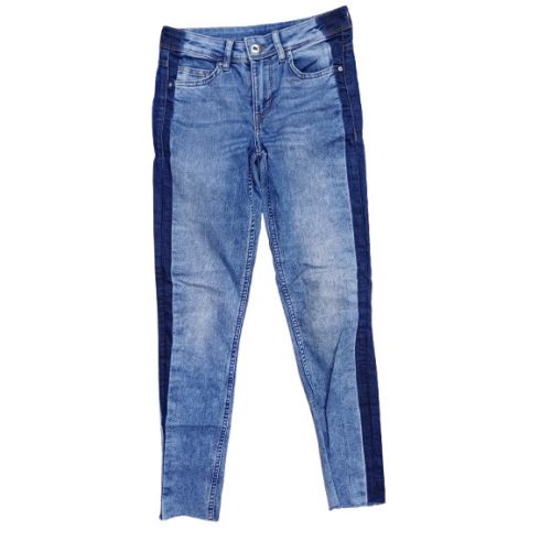 Női 34-es (XS) kék oldalt sötétkék sztreccs farmernadrág - H&M