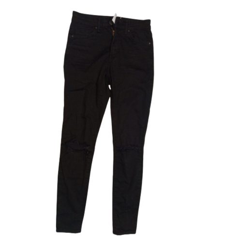 Női XS-es fekete szaggatott farmernadrág - TopShop Moto (w24 L30)