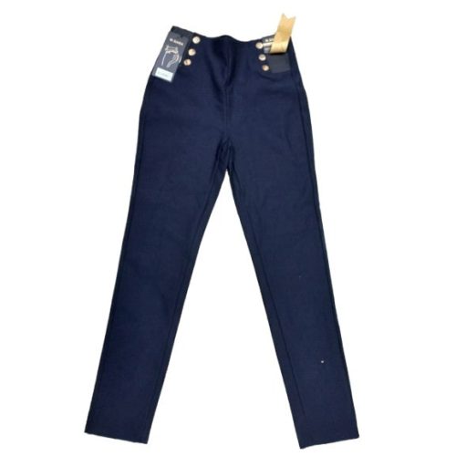 Női M-L-es sötétkék leggings jellegű, feszülős nadrág - M. Sara - ÚJ