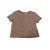 140-146-os barna virágos top, póló - H&M