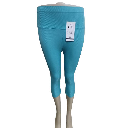 Női S-M-es türkiz capri leggings - ÚJ
