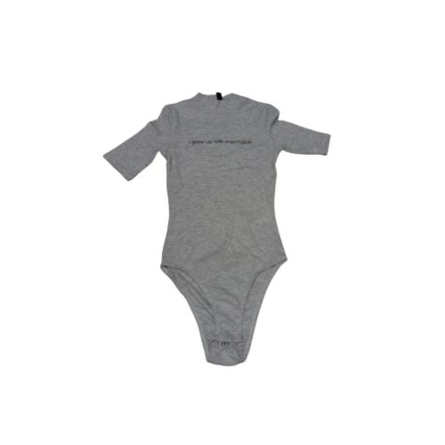 Női XS-es szürke bordás rövid ujjú body - H&M