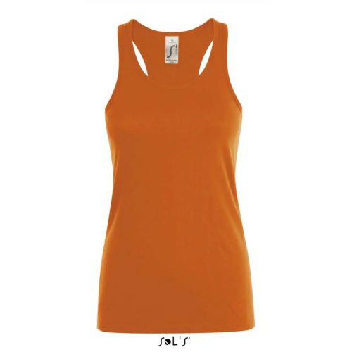 Női XXL-es narancssárga ujjatlan póló - Sol’s Justin női trikó sport hátú (SO01826) - Orange - ÚJ