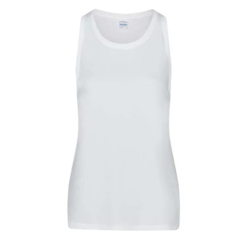 Női L-es fehér Just Cool női sport trikó, ujjatlan póló (JC026) - Arctic White - ÚJ