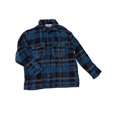134-es kék kockás vastag ing, ingkabát - H&M