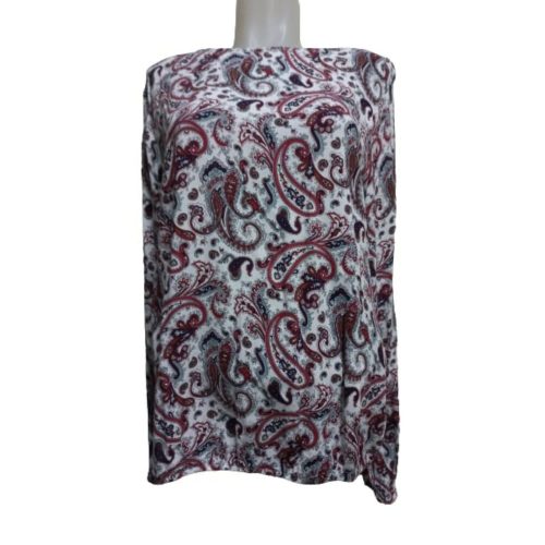 Női 42-es (XL) fehér alapon paisley mintás hosszú ujjú blúz - Orsay
