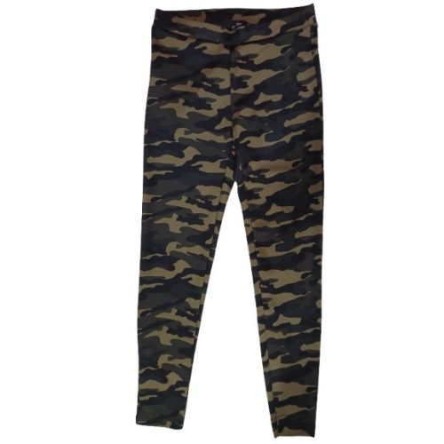 146-os khaki-fekete mintás leggings