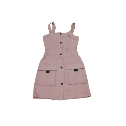 Női XXS-es rózsaszín farmer kertészruha, kantáros ruha - H&M