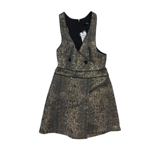 Női 36-os arany-fekete kígyómintás ujjatlan playsuit - Morgan - ÚJ