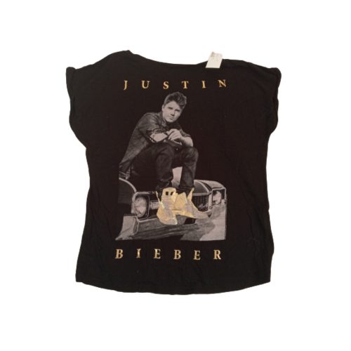 140-es fekete póló - Justin Bieber