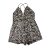Női 42-es fekete-fehér flitteres pántos playsuit - Boohoo - ÚJ