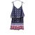 Női L-es sötétkék mintás playsuit - George (kicsit bolyhos)