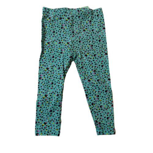 86-os türkiz pöttyös leggings - Pepco - ÚJ