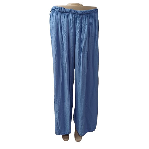 Női denimkék laza nyári nadrág (egyenes szárú, bőszárú) - Italy Moda - ÚJ