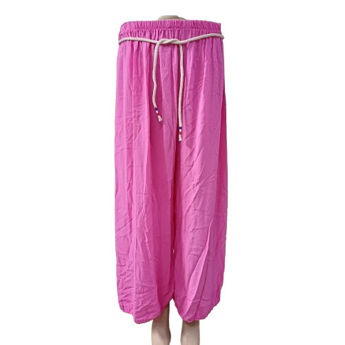 Női pink laza nyári nadrág (egyenes szárú, bőszárú) - Italy Moda - ÚJ