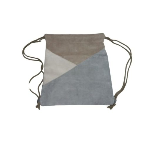 Barna-drapp-szürke textil zsák, vászon hátizsák, női táska, tornazsákként is használható  - ÚJ