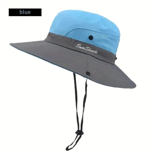 Unisex nyári kalap, szürke-kék - ÚJ 